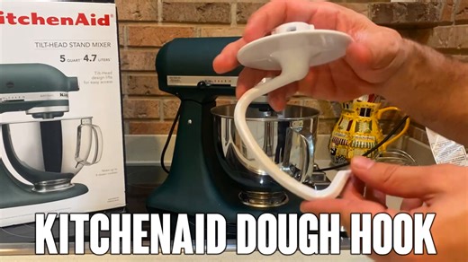 Watch Belleone K45DH Dough Hook for KitchenAid Mixer, Coated Dough Hook on Amazon Live