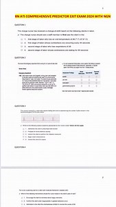 RN ATI COMPREHENSIVE PREDICTOR RETAKE EXIT EXAM 2024 WITH NGN