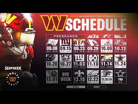 2024 NFL Schedule Release Special | Command Center | Washington Commanders
