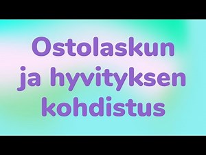 Netvisorniksi: Ostolaskun ja hyvityksen kohdistus