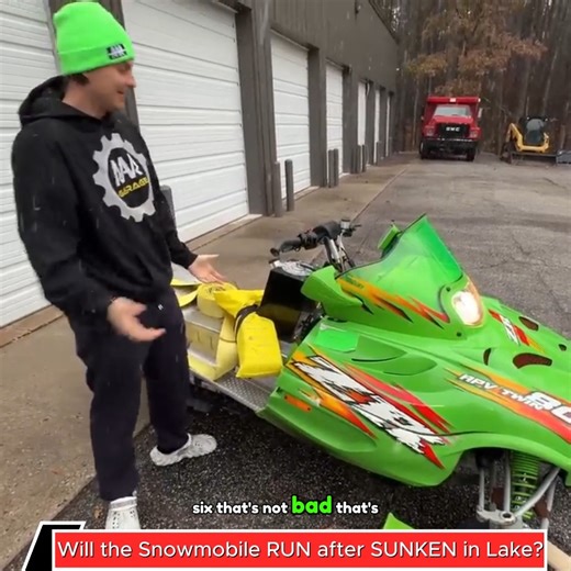 Will the snowmobile run after sunken in lake? P2 | Fab Offroad Garage