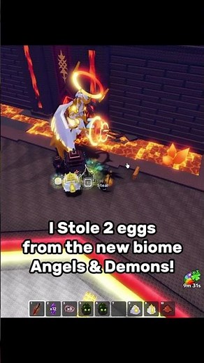 I Stole The Secret Jellyfish and RazorFang eggs from Angel & Demons NEW BIOME! #roblox #stealanegg