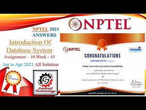 Introduction to Database System Assignment 10 NPTEL Week 10 with Programming All Solution