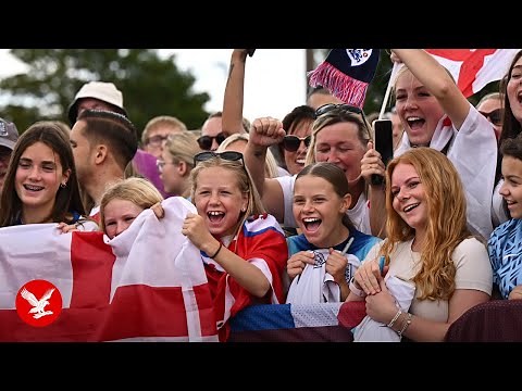 Live: Lionesses victory parade aerial footage as thousands celebrate England Euro 2025 victory