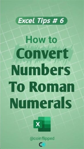 Convert Numbers to Roman Numerals in Excel Instantly #ExcelTricks #RomanNumerals #OfficeTips #excel