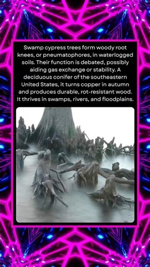 Swamp Cypress Trees Form Woody Root Knees, or Pneumatophores, in Waterlogged Soils…