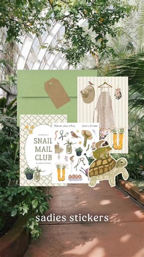 February Snail Mail preview is here! Score this month’s goodies by signing up by February 25th 🌱 #snailmail #mailclub #penpal #junkjournal | Sadies Stickers