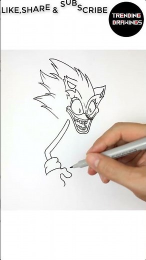 How To Draw FNF MOD Sonic EXE V2 Triple Trouble Step by Step #fnf #drawing #fnfmod #howtodraw