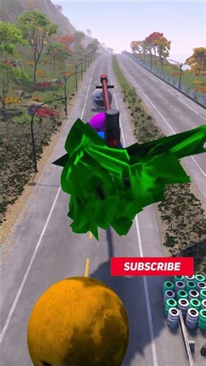 What happens if Big and small Moon cars crashing?