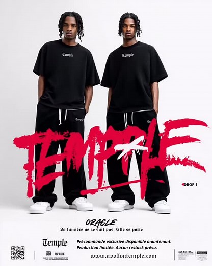 34 reactions · 8 comments | ORACLE — DROP 1 喝 La lumière ne se suit pas. Elle se porte. Le premier drop du Temple est enfin ouvert à la précommande exclusive. Précommande disponible dès maintenant. Production strictement limitée. Aucun restock prévus.  Rejoins le mouvement :  www.apollontemple.com #brand #branding #brand #streetwear #streetfashion #street #oversize #community #gym #gymlife #gymwear #gymshark #drop #newpost #newdrops | Francois perusse | Facebook