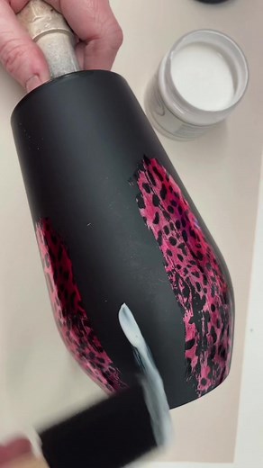 DIY Glitter Tumblers with Leopard Print Design