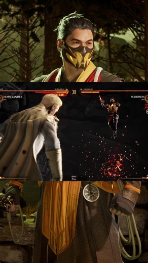 Homelander wasn't expecting Scorpion to react like that during fight! (Mortal Kombat 1)