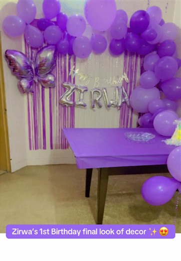 Zirwa’s birthday decor 🥹😍 #birthdahdecor #babygirl #butterflytheme #birthdayvlog #birthdayparty