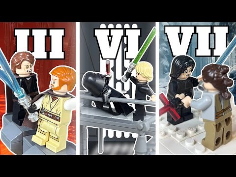 I Built a Lightsaber Battle From EVERY Star Wars Movie in LEGO