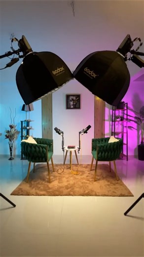 Podcast lighting setup #podcaststudio #podcasting #studiosetup #lightingsetup #nanlite