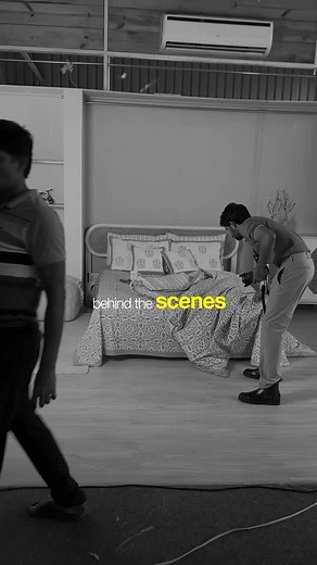 BTS from the shoot of our best-selling collection — fluffing pillows, fixing corners, and trying not to wrinkle the sheets. | PAAKHI