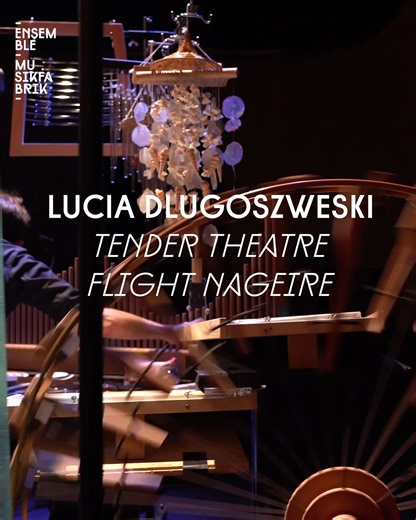 Ensemble Musikfabrik on Instagram: "For our last New Music Monday before Christmas, we’re sharing something truly special: Lucia Dlugoszewski’s Tender Theatre Flight Nageire for brass quintet and orchestra of invented percussion instruments. Bell chimes, glowing brass chorales — and by the end, almost candlelight ... Watch the full video now on our YouTube channel! 🎬 @janetsinica_videography #youtube #musicvideo #luciadlugoszewski #percussion #brass #newmusicmonday #ensemblemusikfabrik"