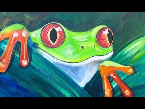 Beginner Acrylic tutorial Tree Frog | TheArtSherpa