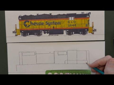 Got Pencil? Draw A Train! Chessie System GP9 5948 Andy Fletcher Episode 42 Part 1