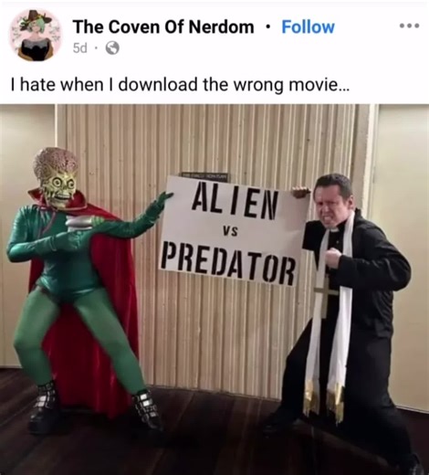 Funny Meme Featuring Alien vs. Predator