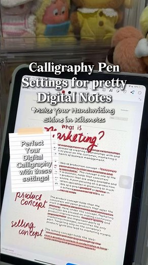STEAL THESE CALLIGRAPHY PEN SETTINGS FOR PERFECT DIGITAL NOTES ✍️✨ #HandwritingHacks