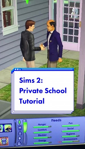 Changing Family Life Game Jobs in Sims 2: Private School Tutorial