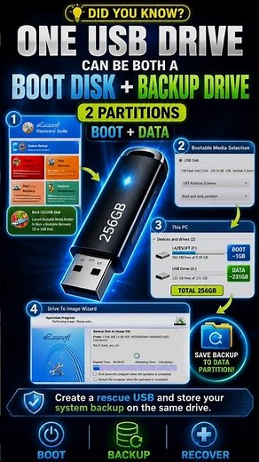 One USB Drive for Boot + Backup | Lazesoft Recovery Suite
