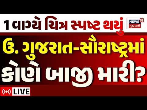 🟠Gujarat Election Result Updates LIVE | ઉ. ગુજરાત-સૌરાષ્ટ્રમાં કોણે બાજી મારી? | News18 Gujarati
