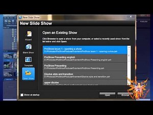 Proshow tutorial english 1-1 - create or open a show