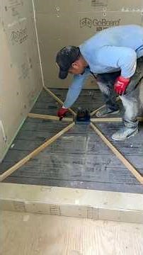 Shower mud pan install