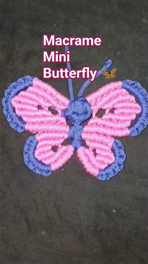 macrame mini butterfly#butterfly keychain #New macrame butterfly #shorts #vairal Short #trending