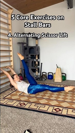 5 Core Exercises on Stall Bars #stallbar #corestrenghttraining #strengthtrainingforwomen
