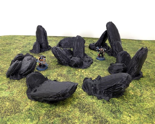 Chasm Rocky Scatter Terrain Set - 8 Miniature Rock Scenery Set - Shattered Battlefield Stone Terrain for Tabletop Wargames and RPG Games - Etsy
