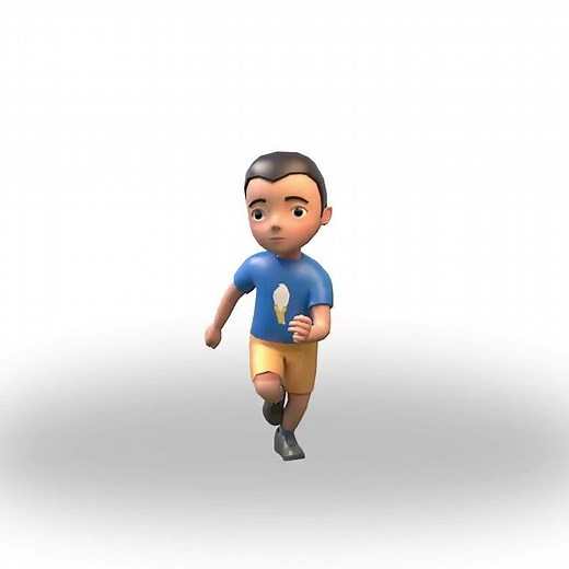 boy running animation