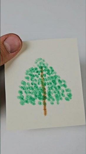 Drawing Tree with Cotton Swab