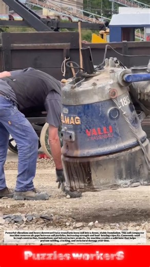 Satisfying Soil Compaction Machine in Action! Ground Becomes Rock Solid