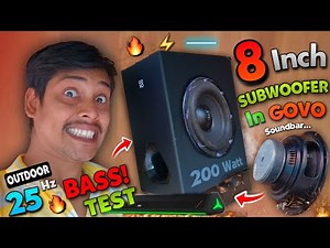 8 Inch Subwoofer Install + Ultra 25 Hz Deep Bass Outdoor Sound Test Of Govo Gosurround 900 Sound Bar