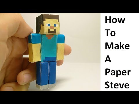 How to make a paper Steve ( Minecraft ) Papercraft toy. Easy to make. Papercraft Minecraft