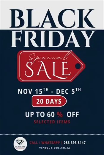 Unbeatable Black Friday Specials at VIP Boutique