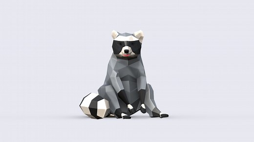 Low Poly Raccoon - Buy Royalty Free 3D model by Studio Ochi (@studioochi)