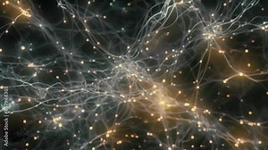 An intricate lattice of neural pathways transporting information throughout the brain.