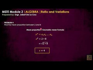 CE REVIEW - WEEK 2 | ALGEBRA | RATIO AND VARIATIONS
