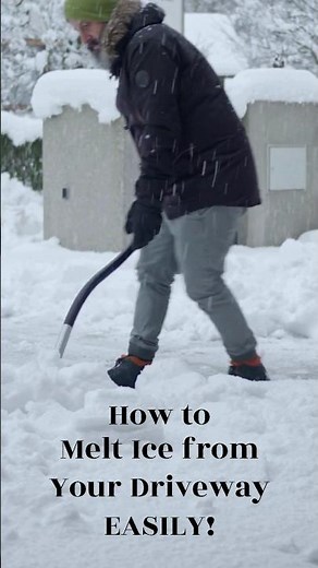 How to Melt Ice from Your Driveway FAST! ❄️ #shortsviral