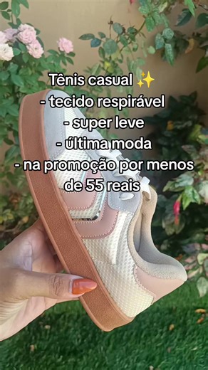O tênis feminino casual mais lindo do Tiktokshop ✨🩷 #tiktokshopbrasil #teniscasual #lookcasual #viral #tendencia
