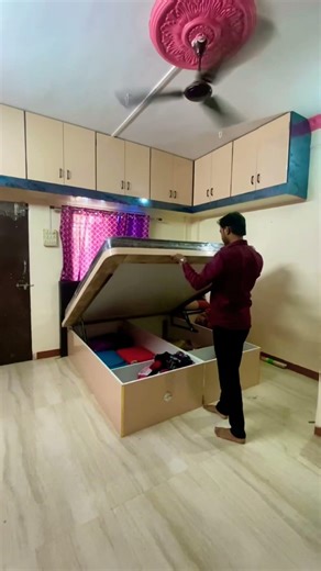DIY Hydraulic Bed Mechanism ✨ #homedecor #wooddesigner #interiortrends