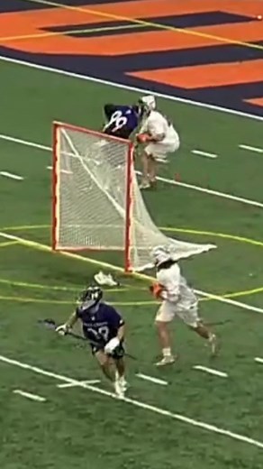 This goalie was FEELIN’ IT…until he wasn’t 💀 #lacrosse #lax #laxtok #goalie #behindtheback #funny #hellodarkness #sports #fyp