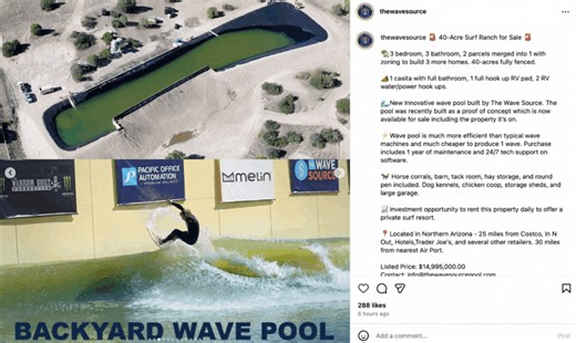 Homemade Wave Pool In Prescott, Arizona, Lists For Astonishing $15 Million  - BeachGrit