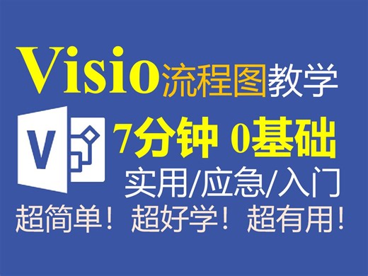 【小白速进，可救急】7分钟超简单visio教学视频