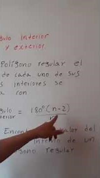 #geometria Ángulos exteriores e interiores de un polígono