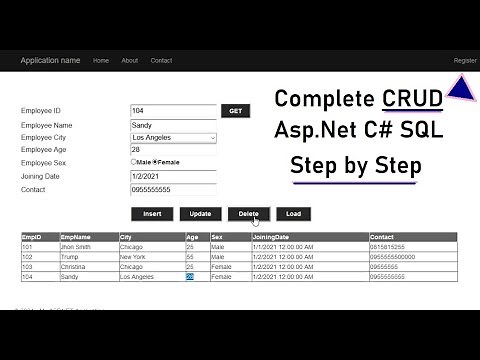 Complete CRUD Operations in Asp.Net C# with SQL | CRUD in Asp.Net C#